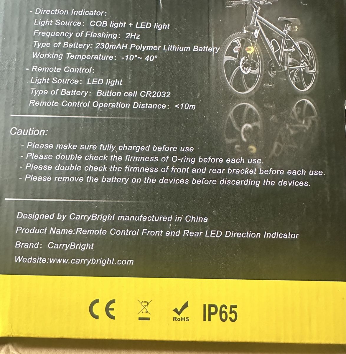 Pezzi di ricambio: Clignotants LED vélo CarryBright - Neufs, télécommande – Nuovo e nell'imballaggio originale da Boussens venduto da sko_9w6t 2