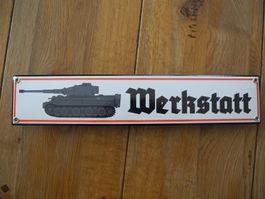 MILITÄR /PANZERWERKSTATT EMAILSCHILD