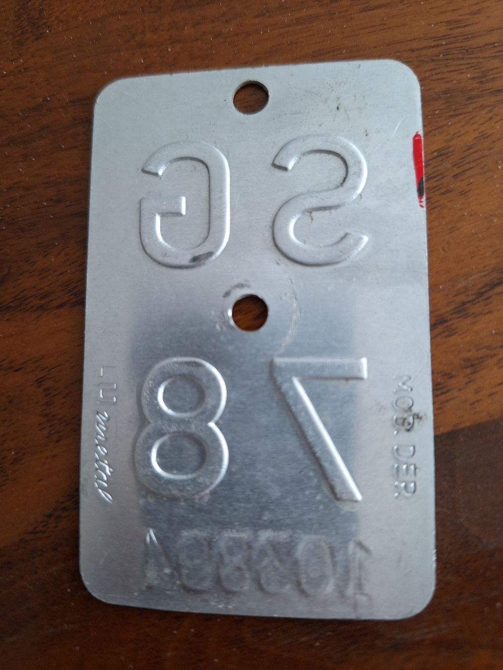 Insegne: Velonummer SG 78 – Usato da Goldach venduto da Pw1427 1
