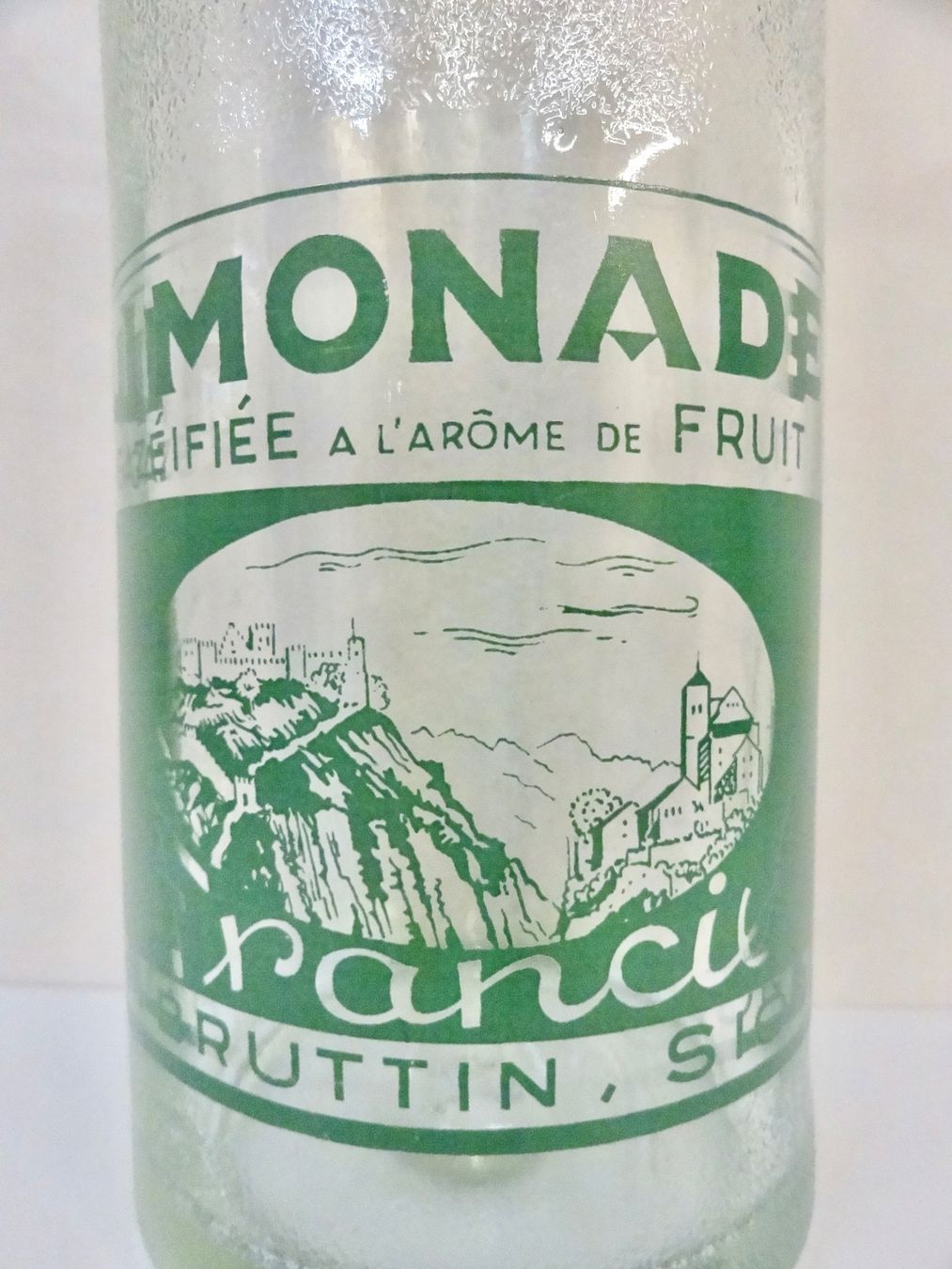Gläser, Krüge & Flaschen: Flasche LIMONADE FRANCIS BRUTTIN SION 1963 – Gebraucht aus Kerzers von Flaschenposten 1