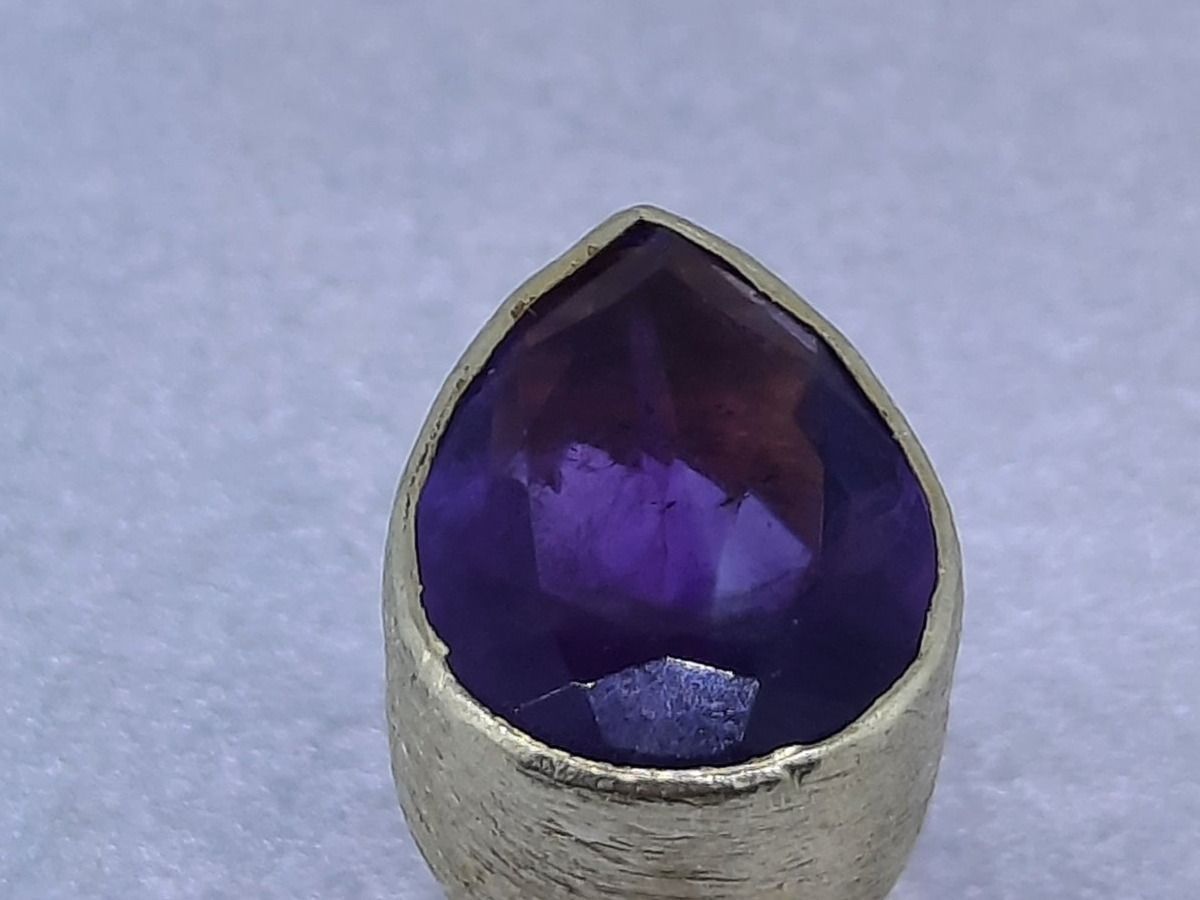 Ringe: Goldring mit erstklassigem Amethyst Edelstein – Gebraucht aus Unterägeri von Altgoldschmuck 5