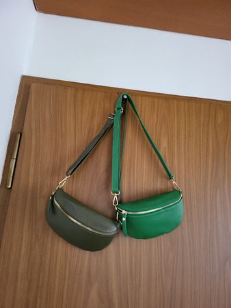 2 Sacs  banane en cuir  vert tendance neuf