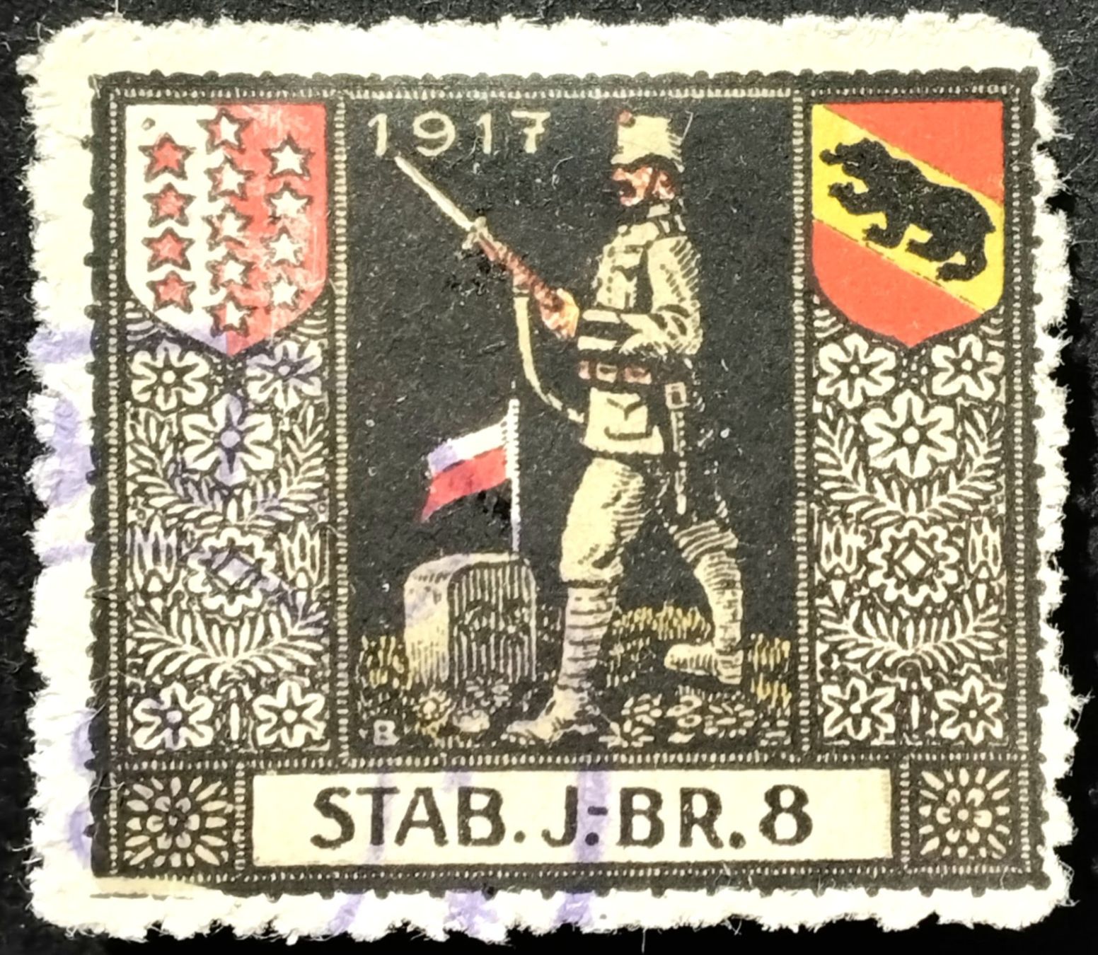 Tutti i francobolli: Stab Infantrie Brigade 8, 1.WK, Wi 3.Div 69 – Usato da Niederuzwil venduto da LichtPhil