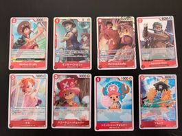One Piece TCG Karten, Strohhut Crew, rot