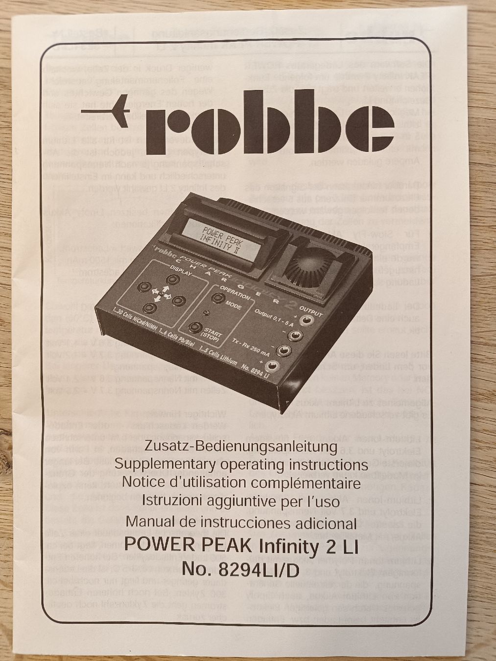 Robbe Batterie, Caricabatterie & Alimentatori: Robbe Power Peak Infinity 2 Ladegerät – Usato da Urnäsch venduto da h5T4 7
