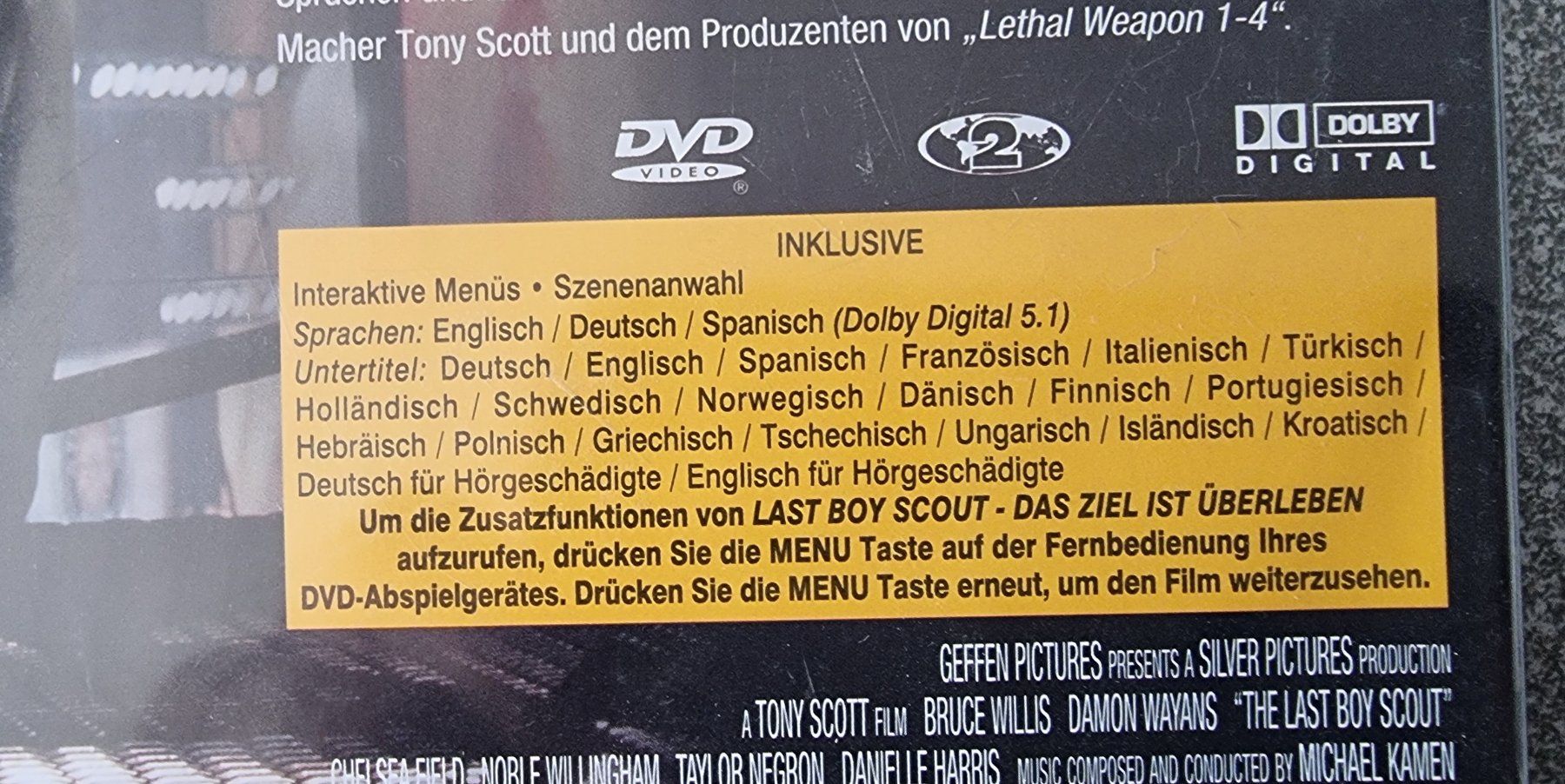 Alle DVDs: DVD Last Boyscout / Bruce Willis – Gebraucht aus Oetwil am See von fineli2 1