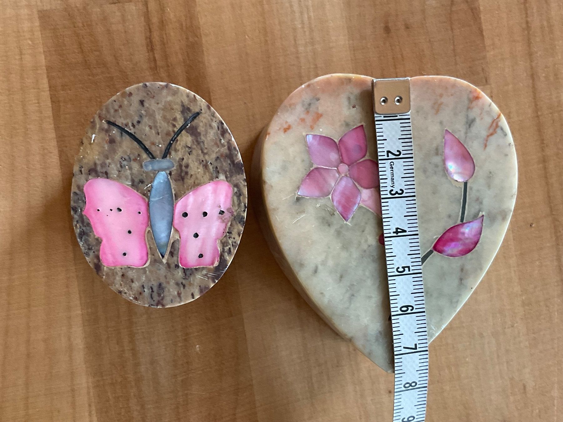 Tutte le decorazioni: 2 Stein Dosen / Blume & Schmetterling Motiv – Usato da Rümlang venduto da euqinom16 3