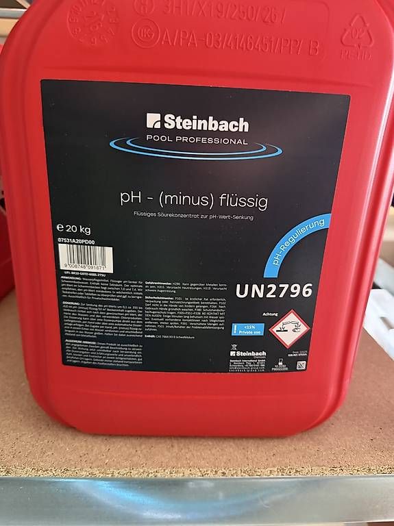 Piscine: Steinbach PH- PH Minus 20kg Original verpackt – Nuovo e nell'imballaggio originale da Giebenach venduto da Tdaytona 1