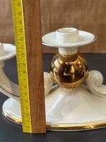 Alka Bavaria Kerzenständer 3-armig weiss/gold super Zustand