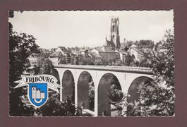 FRIBOURG - Grue sur la cathédrale - Blason