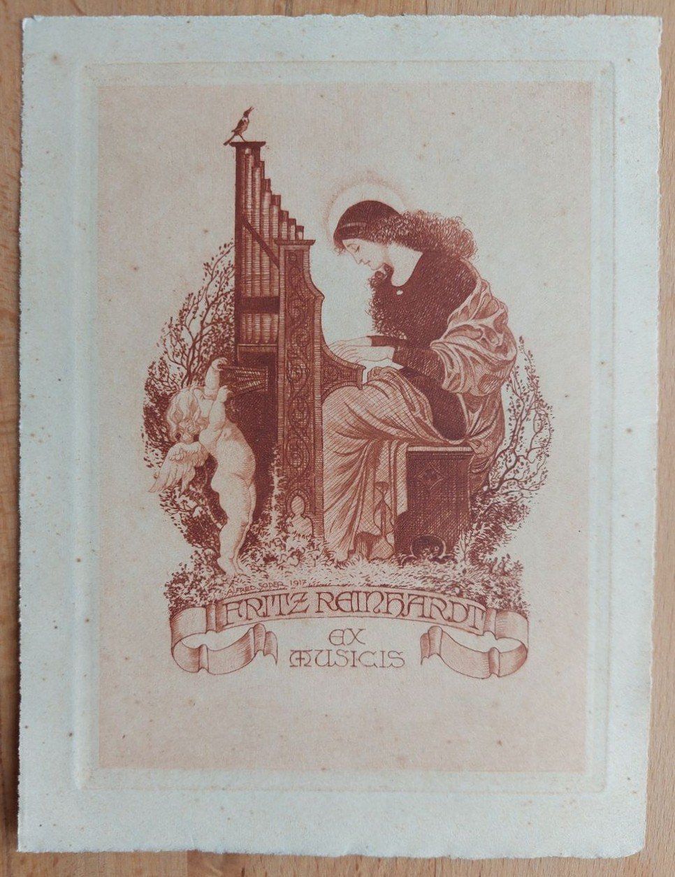 Gemälde: Exlibris Alfred Soder - Original Radierung 1917 – Gebraucht aus Obfelden von Exlibris-Art 1