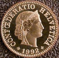 5 Rappen 1992 stgl. / aus Münzsatz