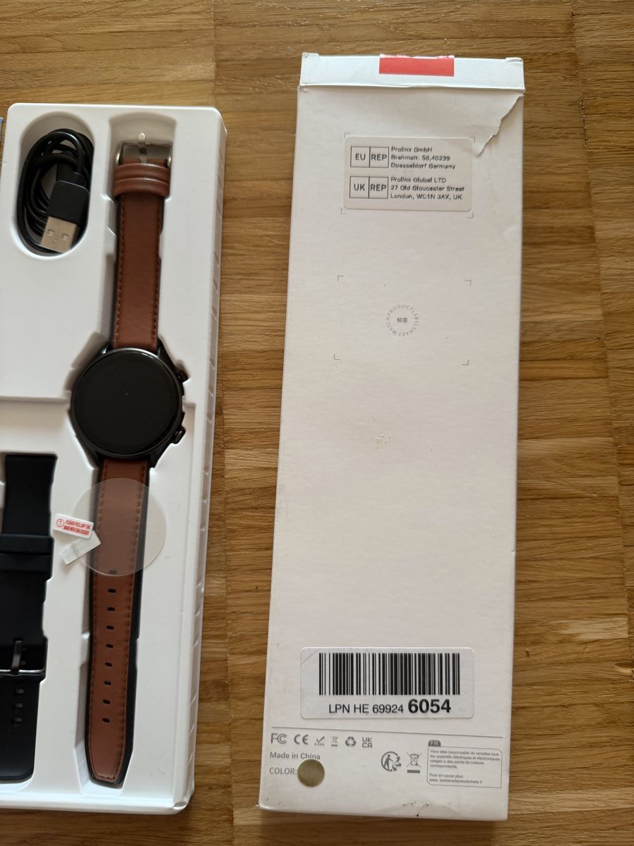 Smartwatch: Wezyon Smartwatch with Brown Strap - unused – Neu (gemäss Beschreibung) aus Brugg AG von Winter789 2