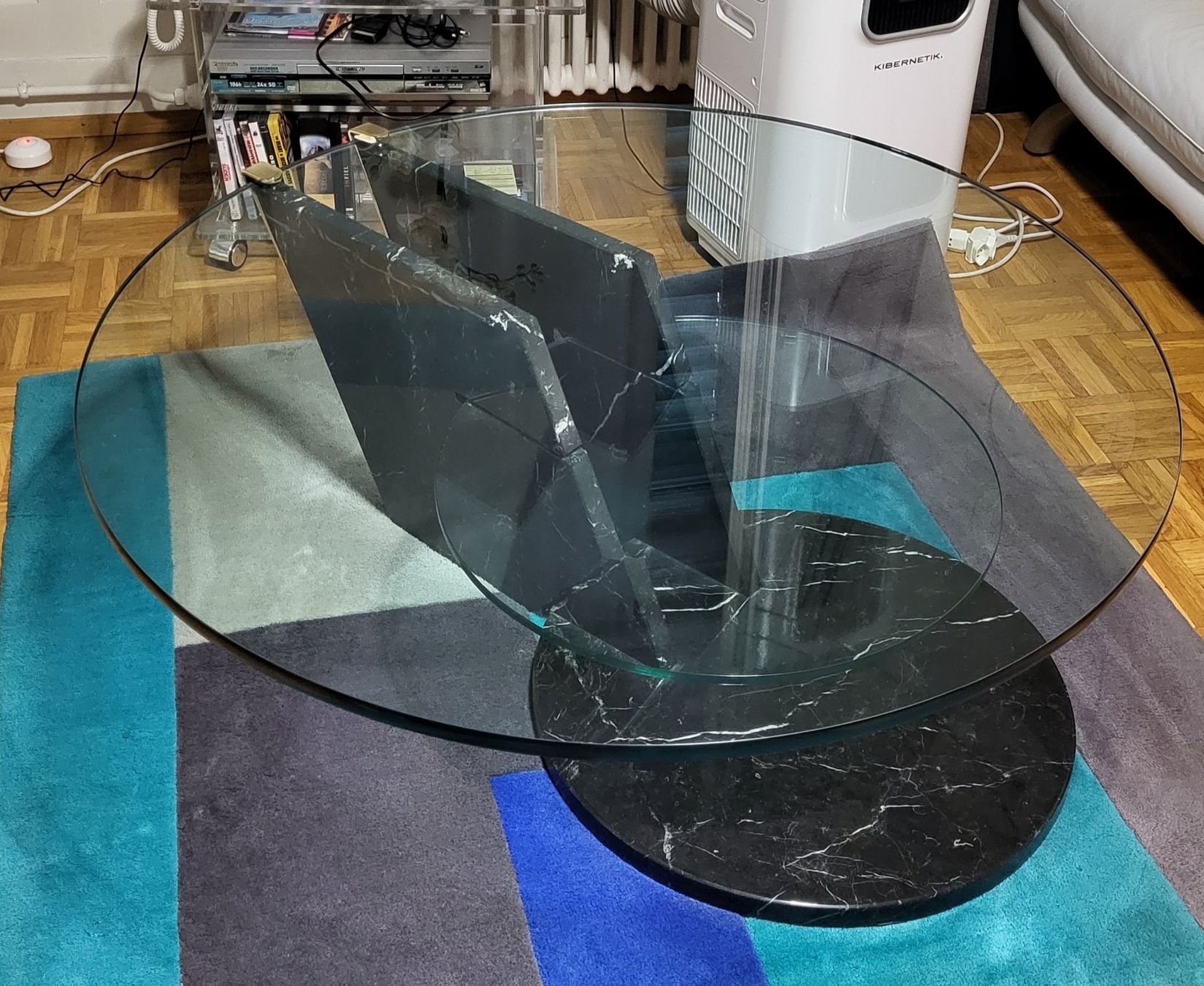 Tische: Doppelseitiger Spiegeltisch Couchtisch Glastisch  Vintage – Defekt aus Zürich von Roberto040 2