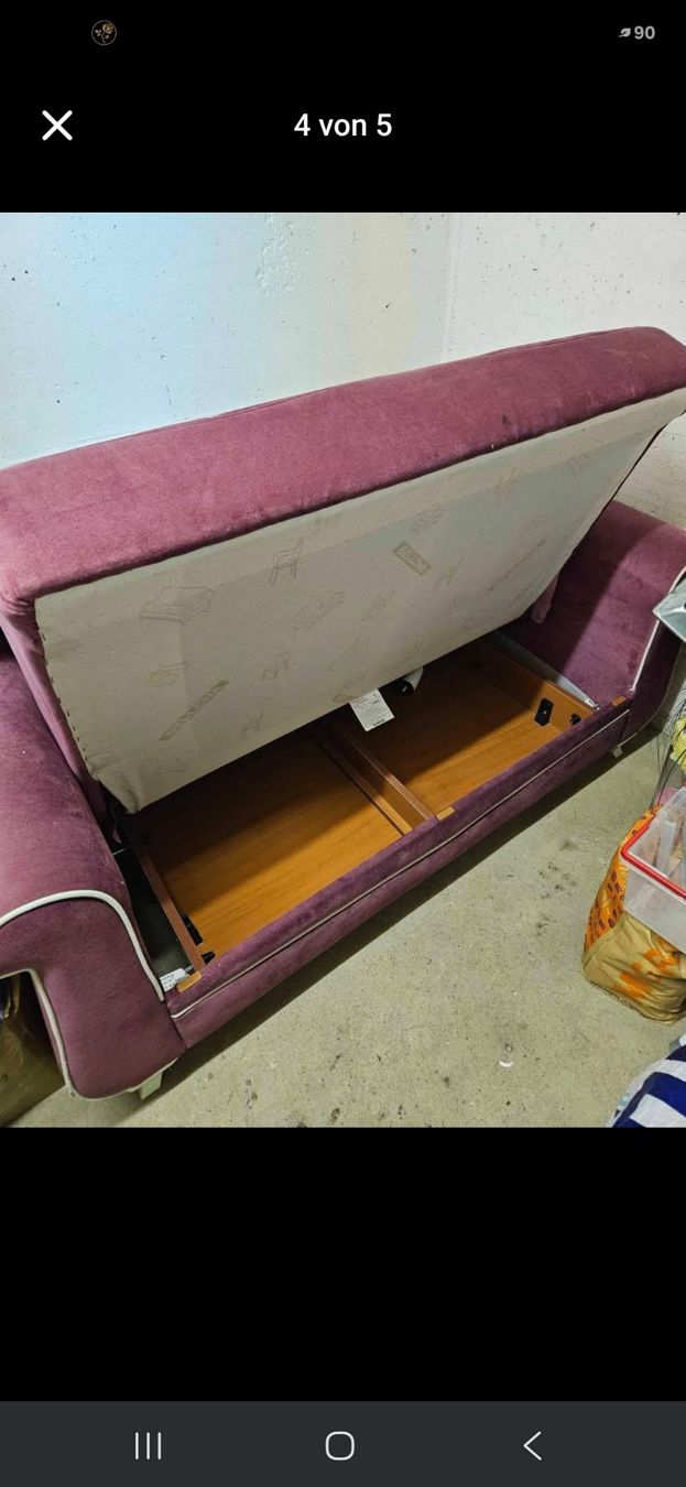 Sofas: Zweier Bettsofa mit Stauraum – Gebraucht aus Brugg AG von steinbach 3