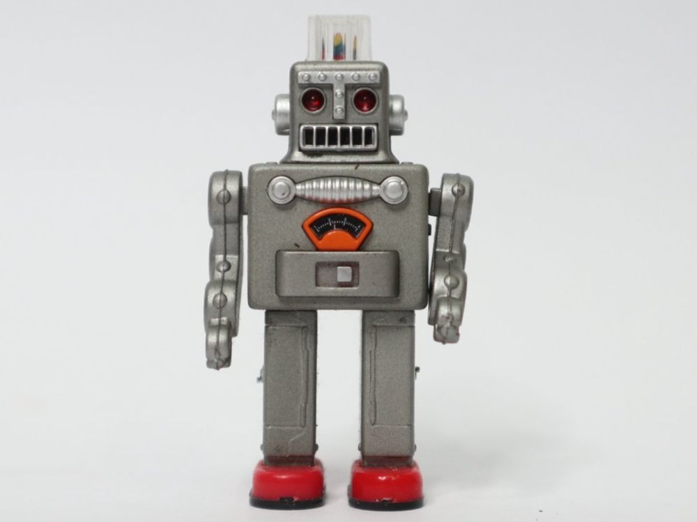 Statuette: Mini Roboter Non Smoking Spaceman Robot Die-Cast Metall – Nuovo (secondo la descrizione) da Eschenbach SG venduto da Astalavista
