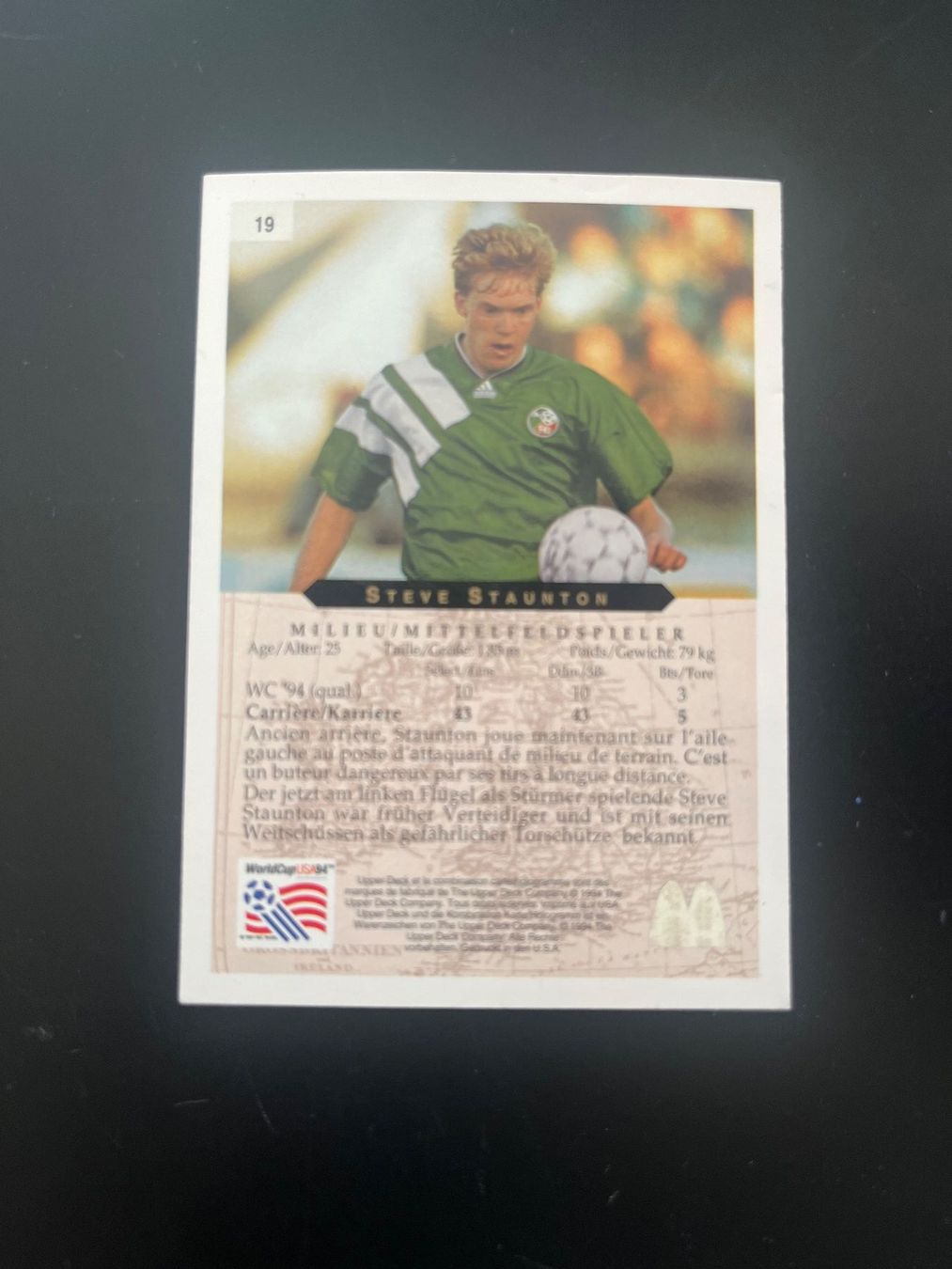 Carte collezionabili: World Cup US94 / Steve Staunton – Usato da Seuzach venduto da Black_sheep 1