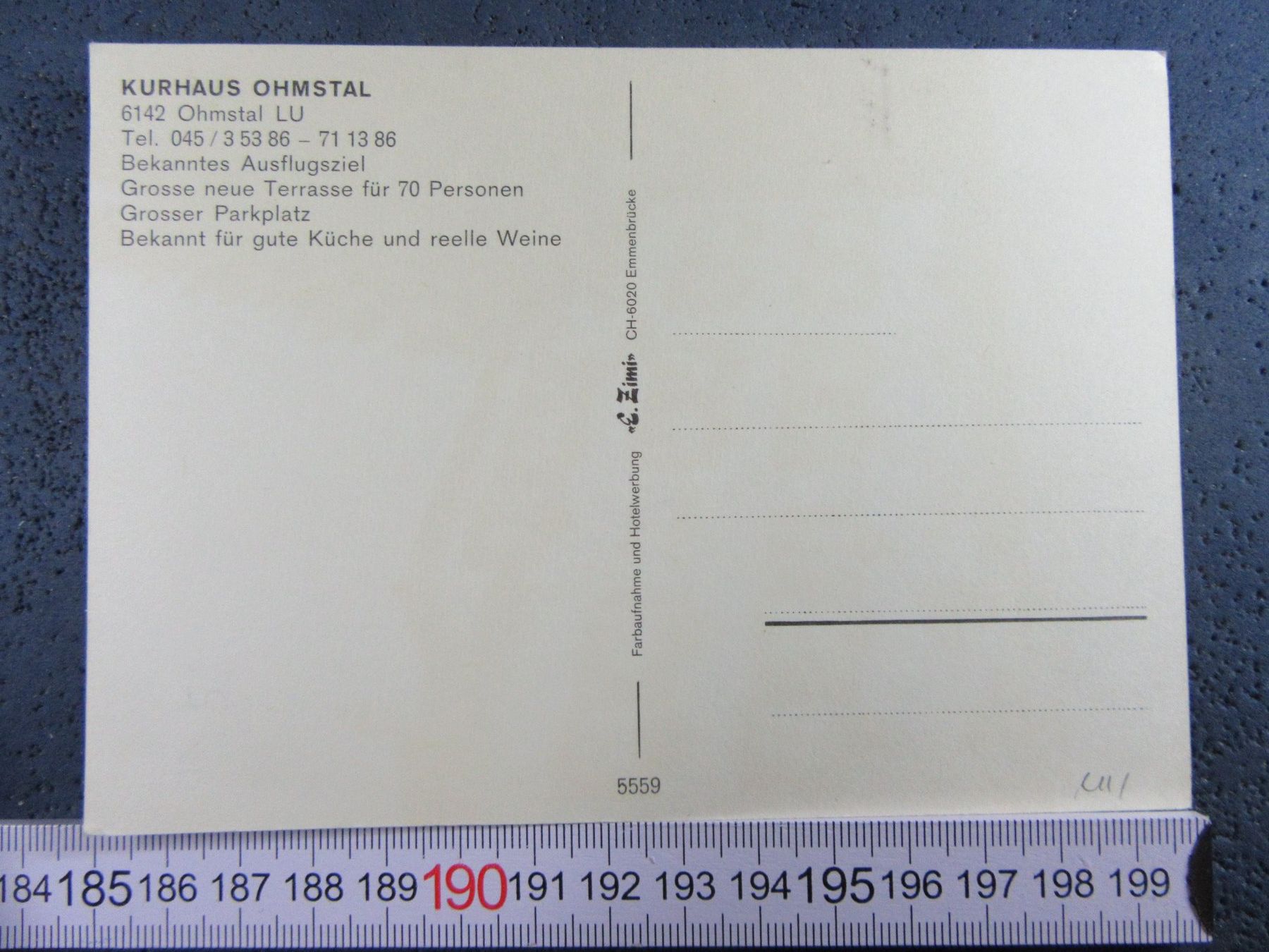 Cartoline postali: OHMSTAL KURHAUS RESTAURANT LU AK – Nuovo (secondo la descrizione) da Ettingen venduto da Hausi4711 1