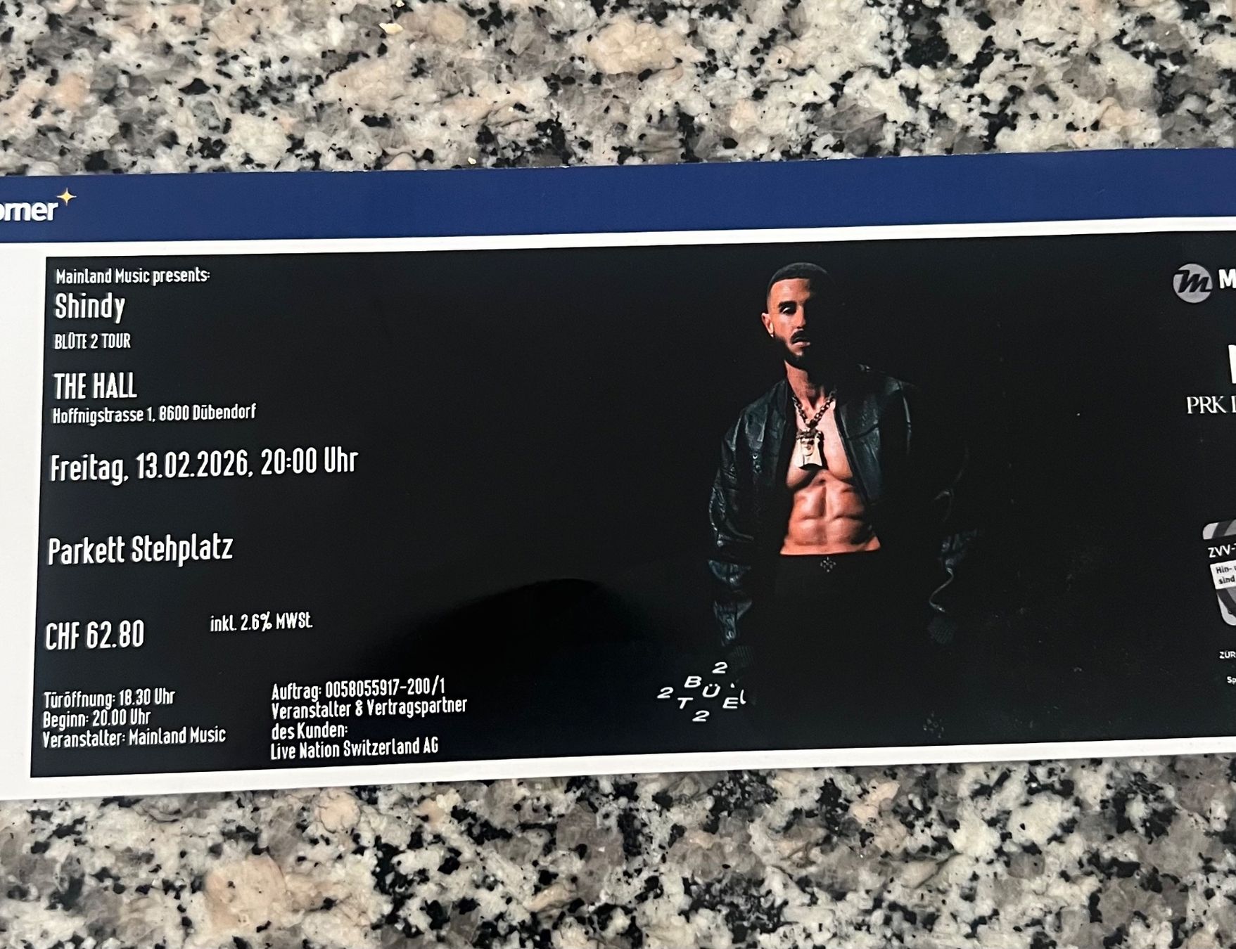 Biglietti: Shindy Konzertticket – Usato da Gerlafingen venduto da schumi-1