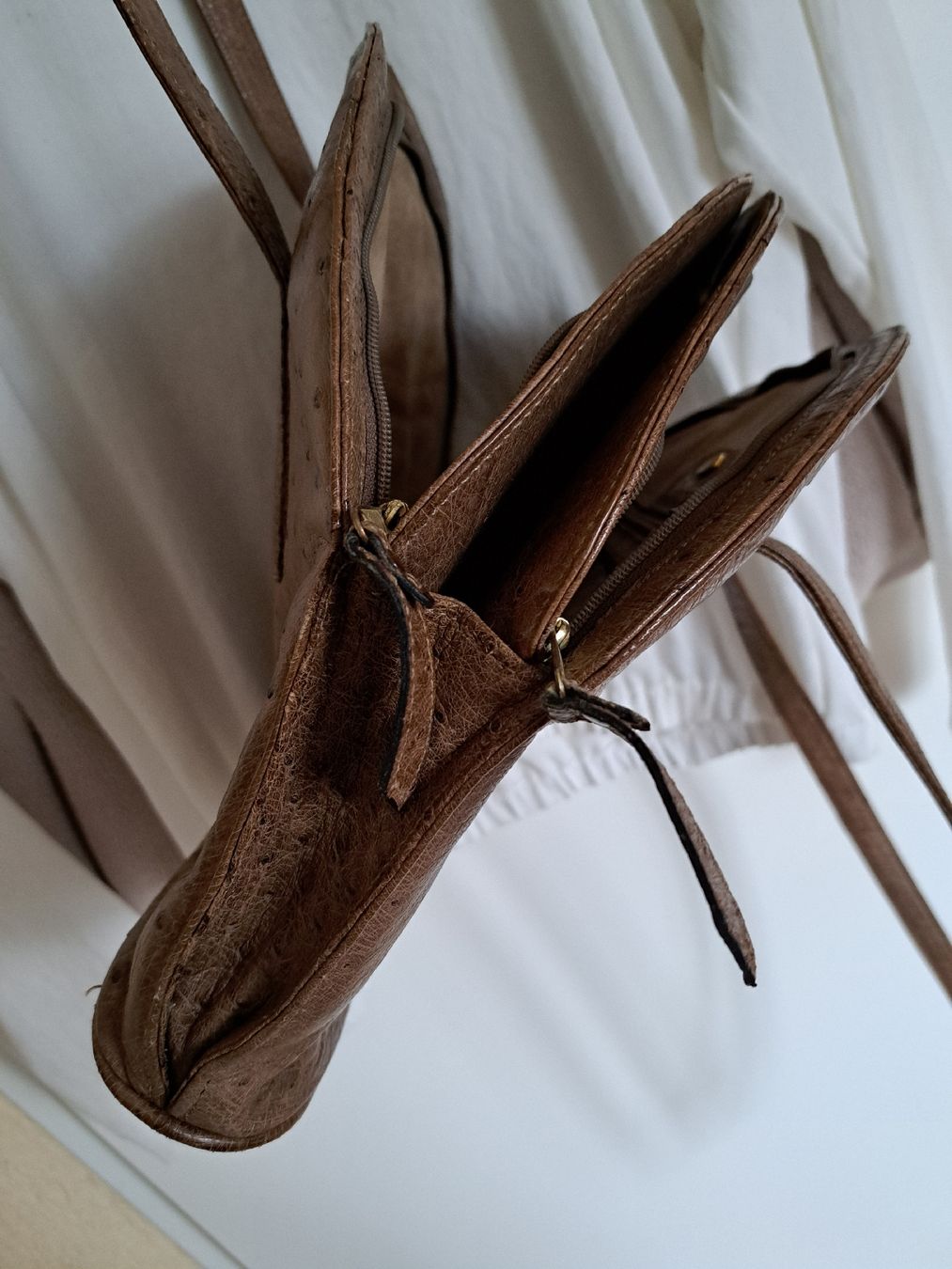 Borse da donna: Straussenleder Tasche Vintage  Braun – Usato da Zufikon venduto da Dysundas 4