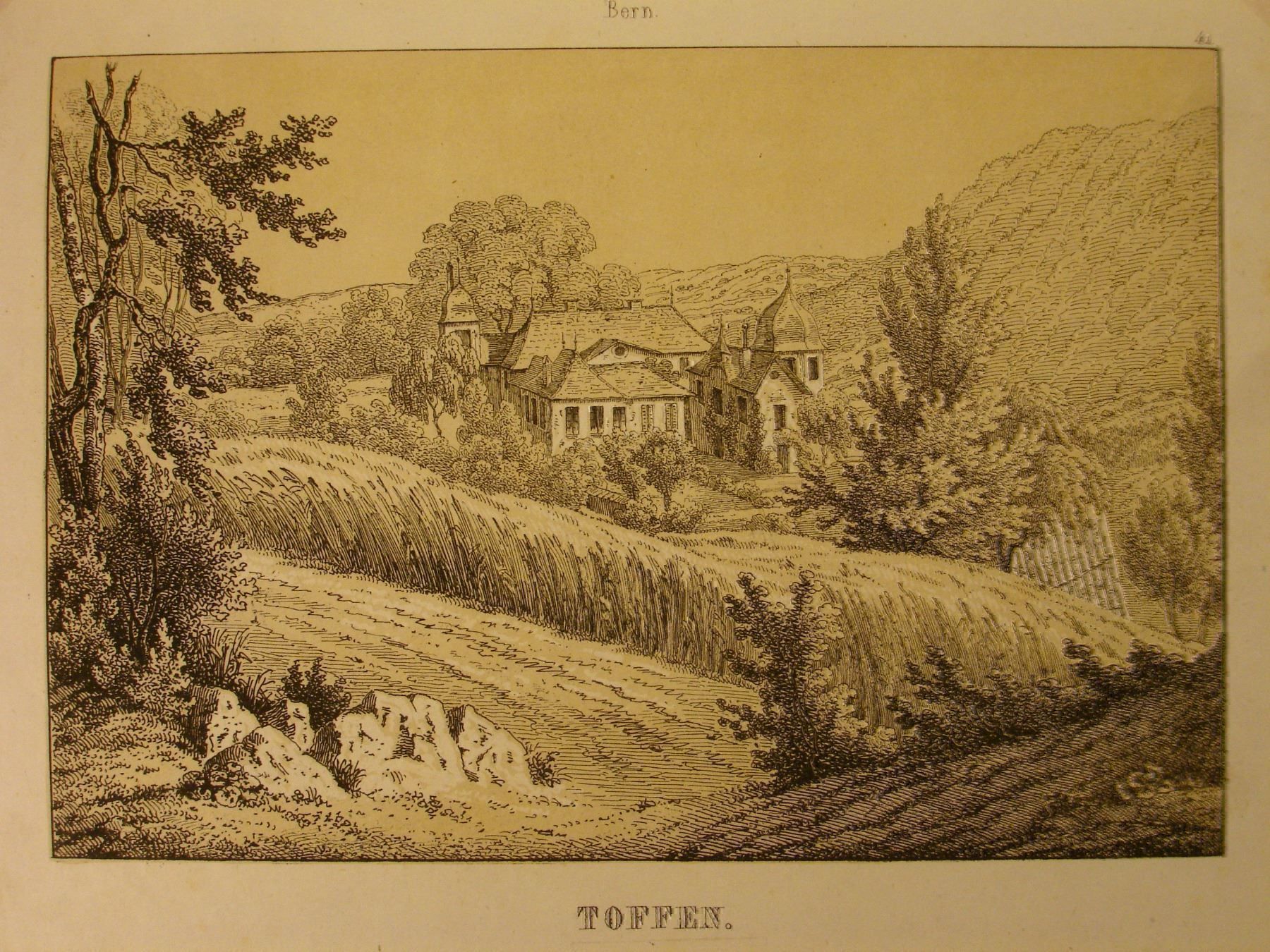 Grafica & Litografie: TOFFEN, BERN, LITHOGRAPHIE 1840 – Usato da Grüningen venduto da Kartensammler 1