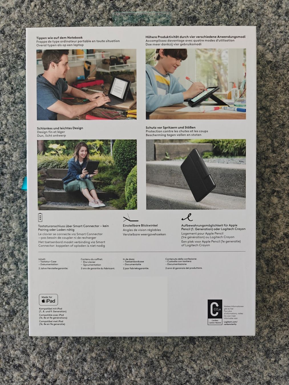 Logitech Tastiere: Logitech Rugged Folio iPad Hülle / Tastatur – Nuovo e nell'imballaggio originale da Zürich venduto da L-and-A 1