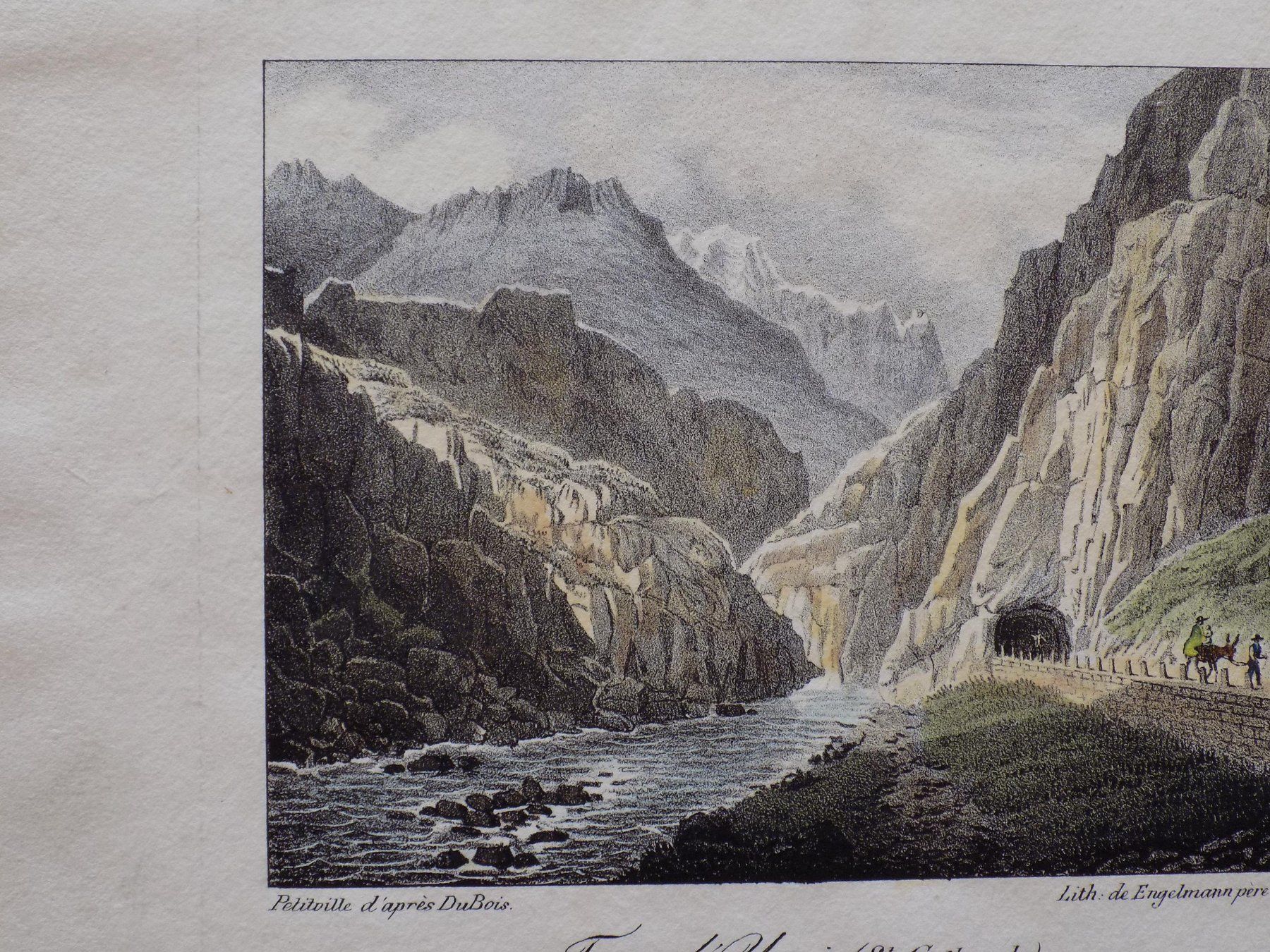 Incisioni: Tour d'Uri Urnerloch Lithographie – Usato da Risch venduto da Antikfee 3