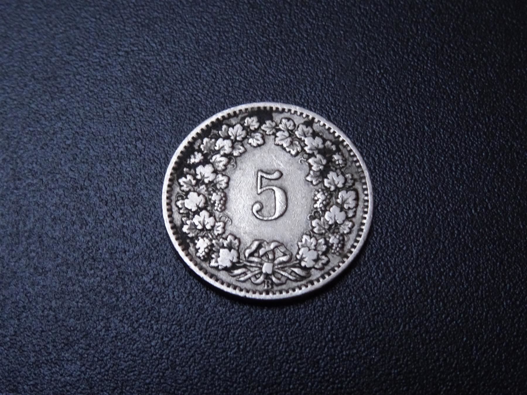 Tutti le monete: 5 Rappen 1909 ab Fr. 2.-- – Usato da Lupfig venduto da Jolly63 1