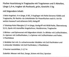 Neue Fischer Ausrüstung, 2 Ruten , Angel-Set, Köder, Kescher