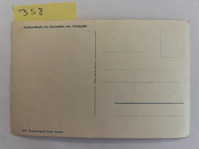 Ansichtskarten: Ansichtskarte Gotthardbahn bei Gurtnellen mit Windgälle, alt – Gebraucht aus Niederwil AG von dahu75 1