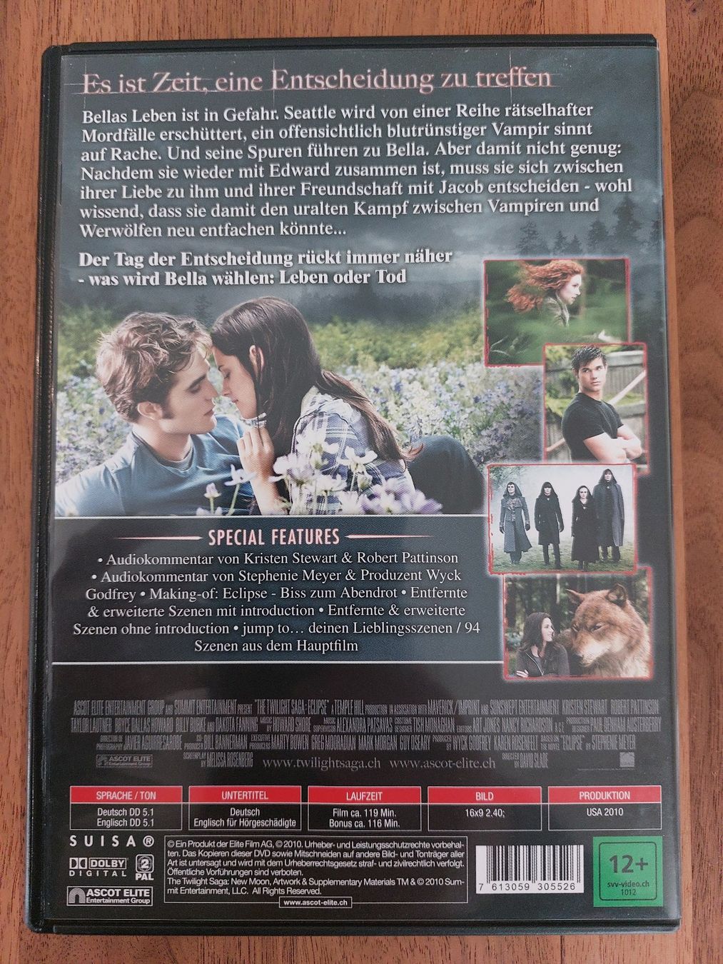 Tutti i DVDs: DVD - The Twilight Saga Eclipse Biss zum Abendrot – Usato da Rheinfelden venduto da FilmAuktion 1