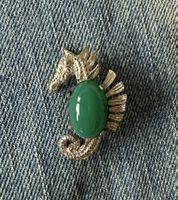 Broche vintage hippocampe comme neuve!