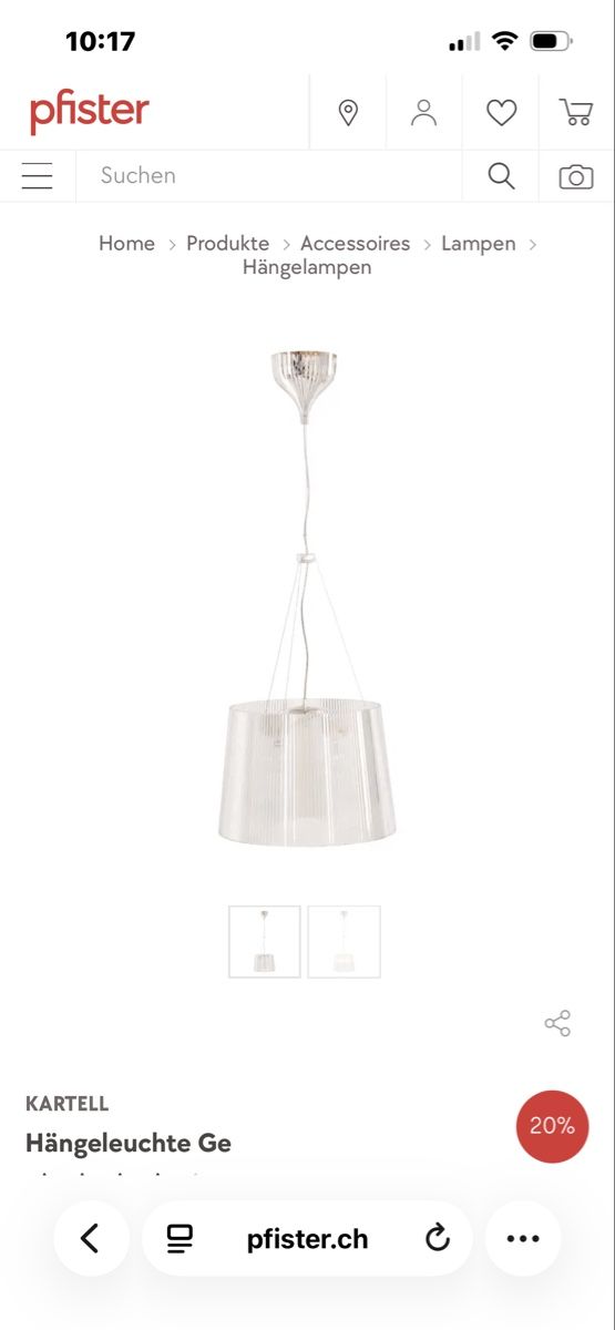 Kartell Lampen: Kartell Hängeleuchte Ge – Gebraucht aus Neftenbach von gas_8cg2 1