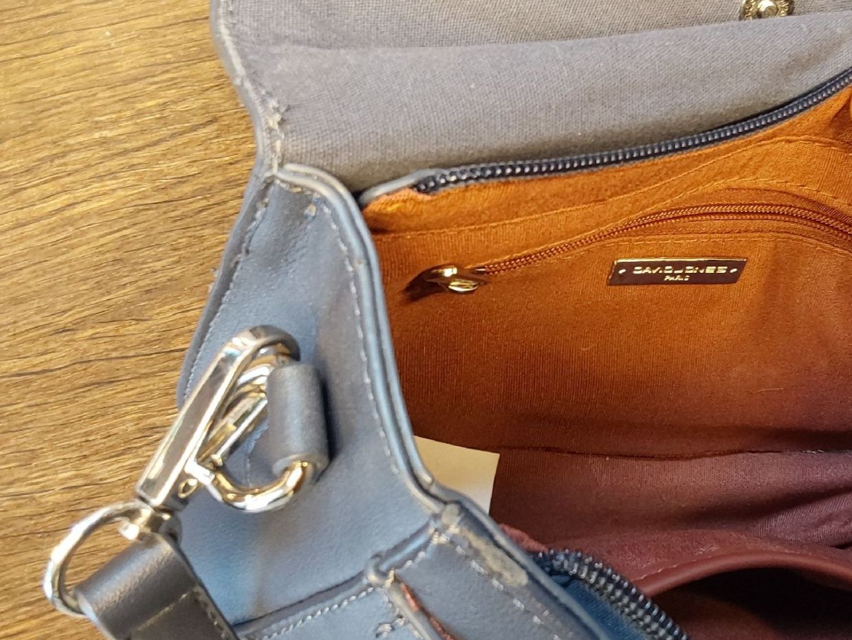 David Jones Borse da donna: Tasche dunkelblau Kunstleder David Jones – Usato da Köniz venduto da scopello12 3