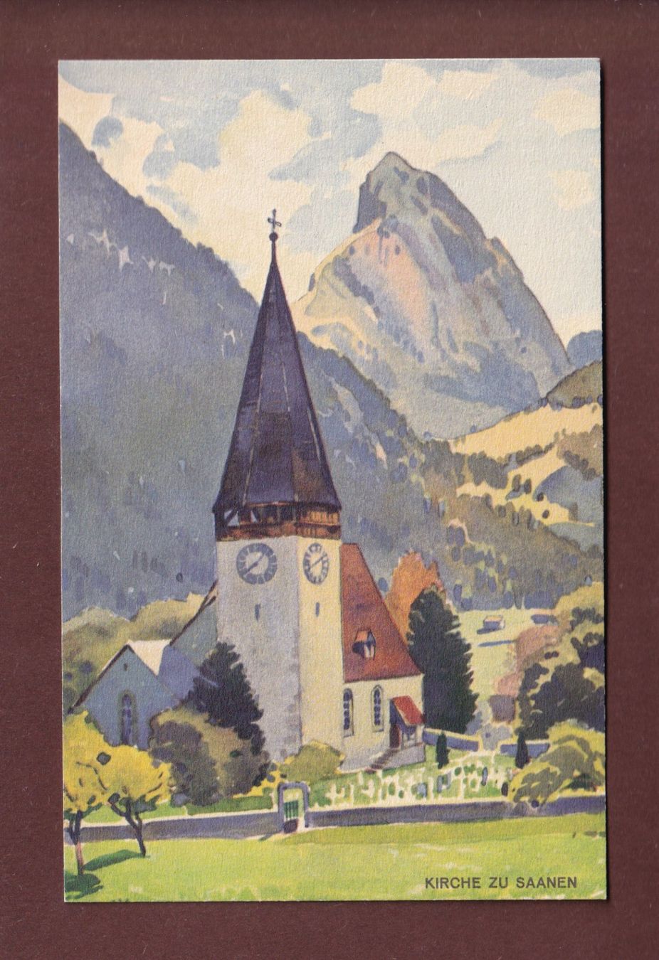 Cartoline postali: Kirche zu SAANEN – Usato da Pully venduto da nicecards-shop