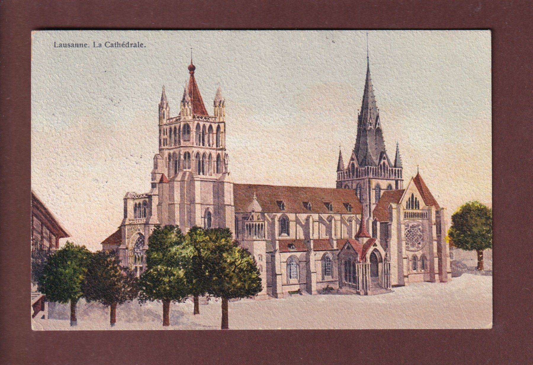 Cartoline postali: LAUSANNE - Cathédrale - 1913 – Usato da Pully venduto da nicecards