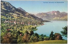 SACHSELN - Sarnersee & Giswilerstock (im Sommer) ca. 1920  O