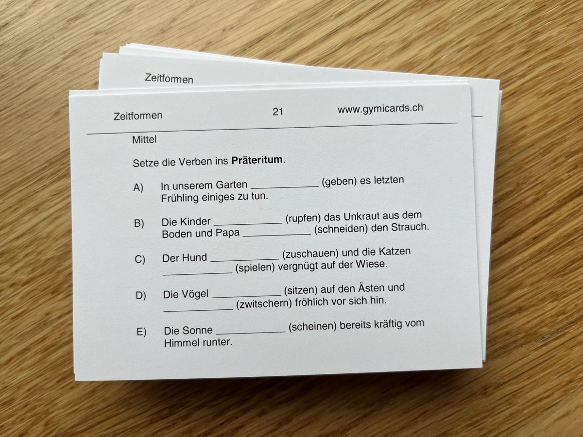 Libri: Gymicards Deutsch 5. Klasse – Usato da Zürich venduto da yeti044 6