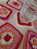 Häkel Coaster Glas Tassen Untersetzer Flower in Web Deko