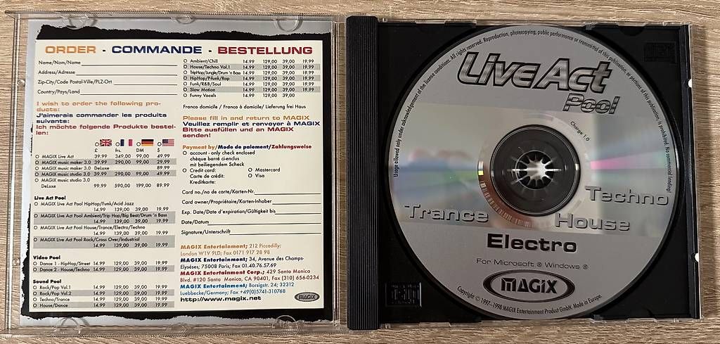 Software: Magix - Live Act Pool - Electro House, Techno Trance – Usato da Zofingen venduto da Kolega01 1