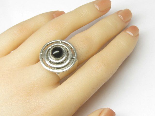 Anelli: Vintage Ring Silber 925 Onyx Gr. 58 – Usato da Ermatingen venduto da Decovin 2
