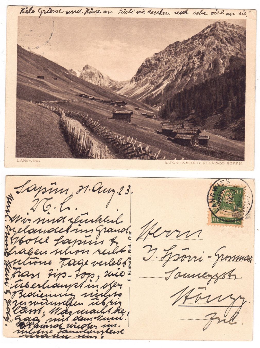 Cartes postales: Langwies – D'occasion à La Tour-de-Peilz par amjust