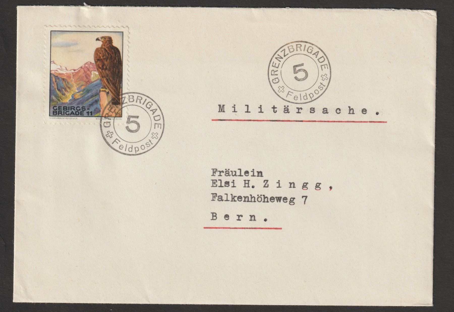 Alle Briefmarken: Kommandostäbe Nr. 121/1 Brief – Gebraucht aus Siebnen von Fstaehli