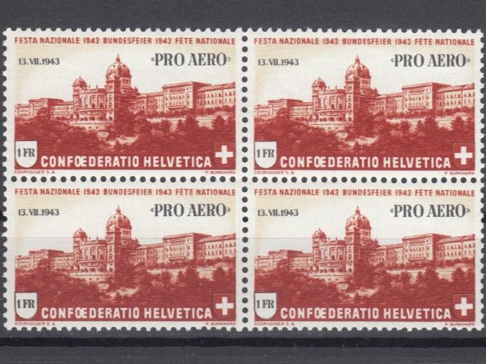 Alle Briefmarken: SBK F36 im 4er-Block postfrisch – Gebraucht aus Bürglen TG von StampGraf