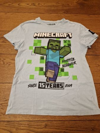 Shirt hellblau minecraft, Gr. 158-164