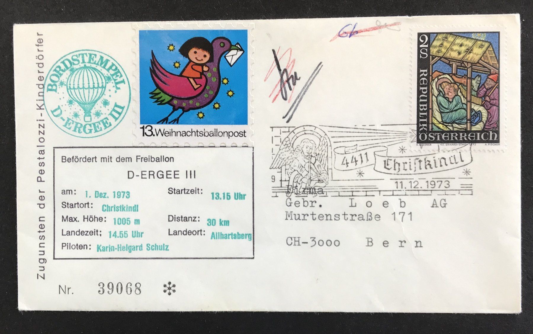 Tous les timbres: BALLON BRIEF 1973 ÖSTERREICH – D'occasion à Ostermundigen par Kari1937