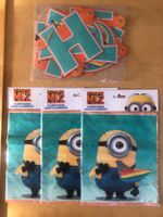 minions partyset deko, girlande und 24 give-away-tüten