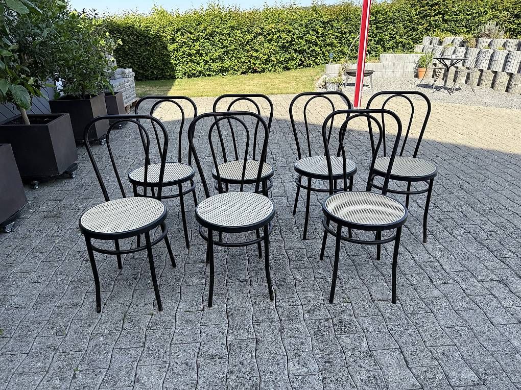 Stühle: Bistrostühle schwarz Metall – Gebraucht aus Oberaach von mullis65