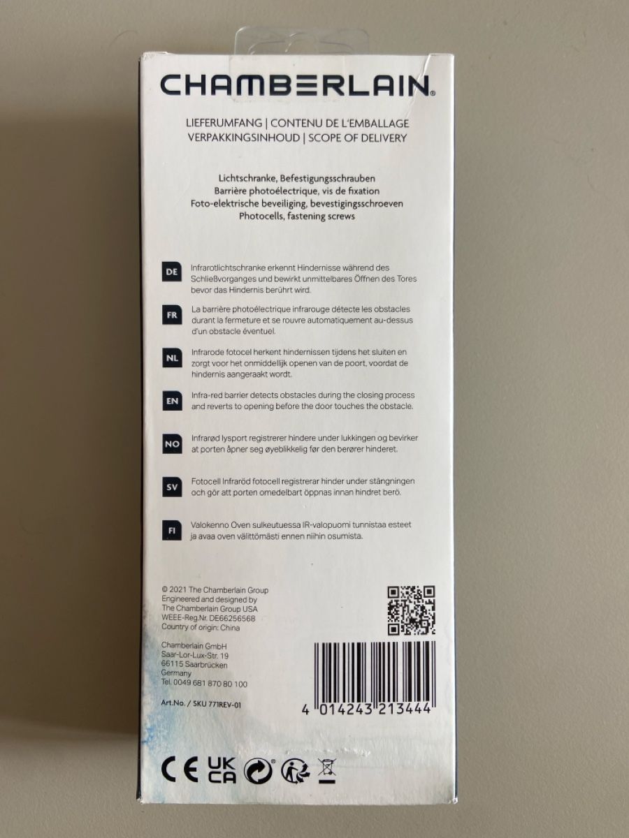 Sonstiges Elektromaterial: Chamberlain Lichtschranke – Neu und originalverpackt aus Nussbaumen TG von elkstern23 1