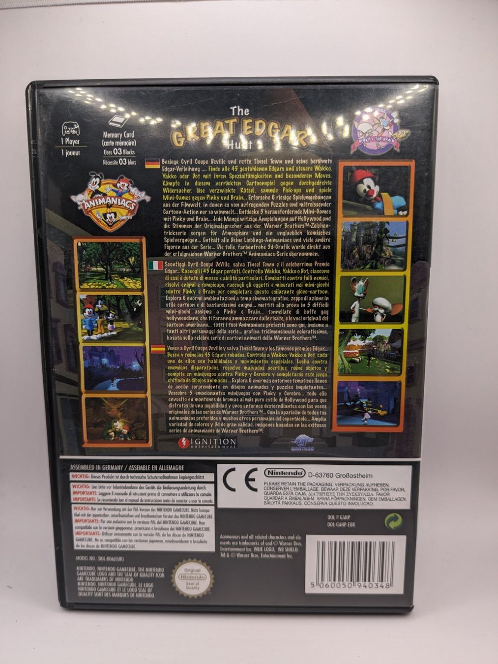 Nintendo Giochi: Animaniacs The Great Edgar Hunt - Nintendo Gamecube Game – Usato da Hünenberg See venduto da SpecialEditionGaming 2